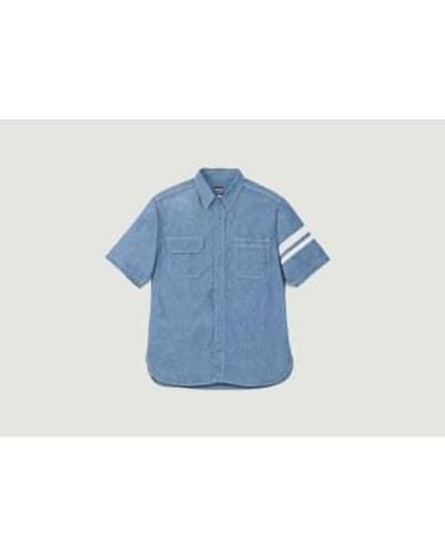 Momotaro Jeans 5oz Selvedge Chambray Shirts S - Blue