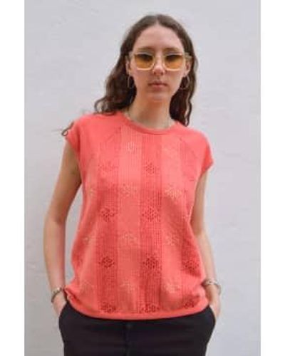 Leon & Harper Sirop Coral Sweatshirt S - Pink
