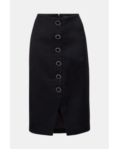 Esprit Pencil Skirt With Buttons - Nero