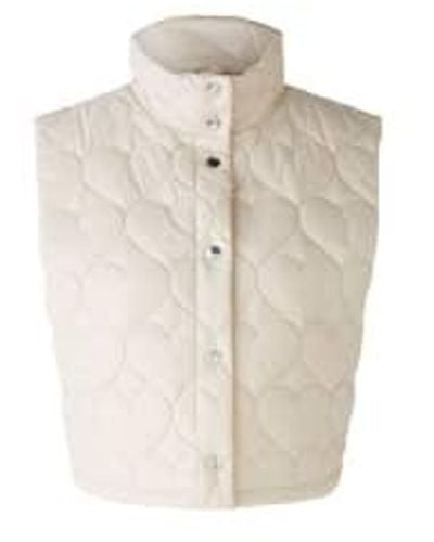 Ouí Quilted Waistcoat Light Stone Uk 8 - Natural