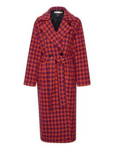 Inwear Iannaiw Bold Coat Multi Uk 10 - Red