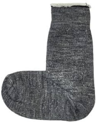RoToTo Double Face Socks Charcoal / L - Gray