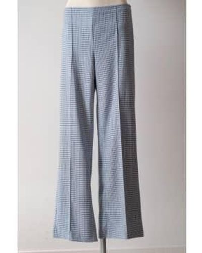 Mads Nørgaard Dogtooth Tech Trousers Check - Blue