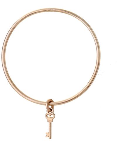 Renné Jewellery Bangle y libertad oro oro 9 quilates 2.5 mm - Marrón