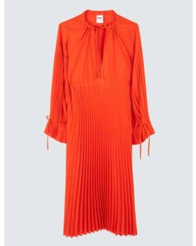 Day Birger et Mikkelsen Leighton Solid Plisse Dress Flame - Rosso