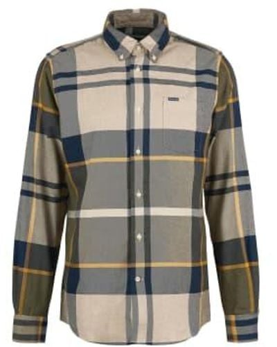 Barbour Dunoon Tailored Shirt Forest Mist 1 - Grigio