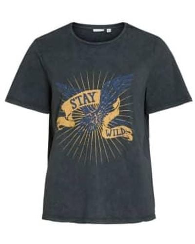 Vila Stay Wild Cotton T-shirt - Black
