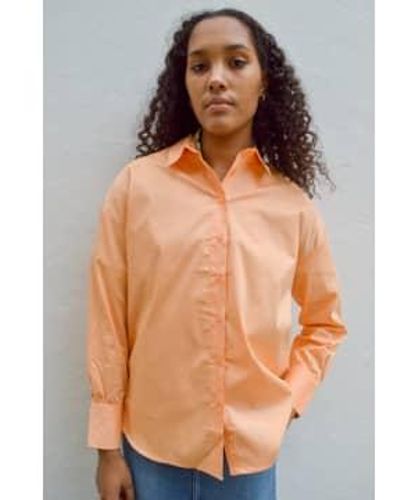 Fransa Camisa lavado albaricoque za - Naranja