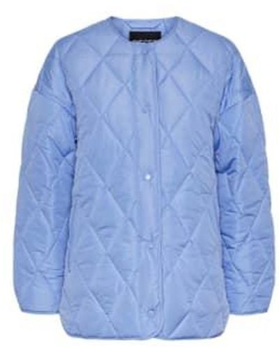 Pieces Stella Quilted Jacket Xs - Blue