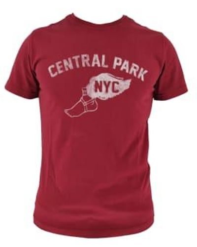Bl'ker T-shirt Central Park Uomo Burgundy S - Red