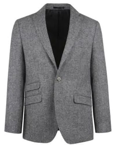 Torre Donegal Tweed Suit Jacket - Gray