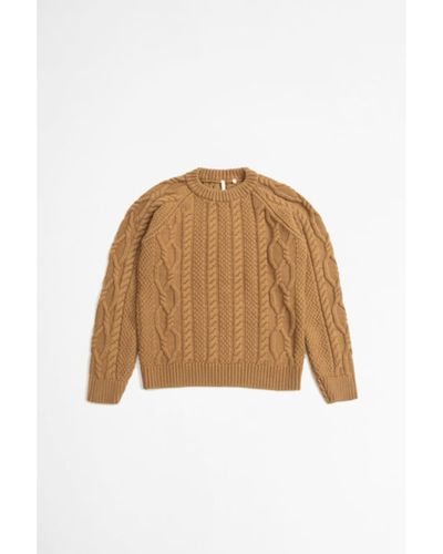 sunflower Cable Knit Sweater Light Brown - Marrone