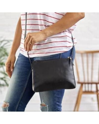 VIDA VIDA Small Womens Leather Handbag - Blu