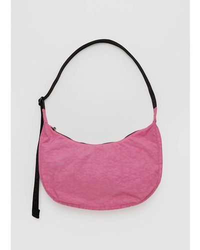 BAGGU Medium Nylon Crescent Bag - Pink