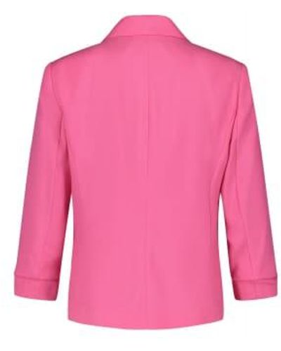 Gerry Weber Elegant Blazer With Gathered Sleeves - Pink