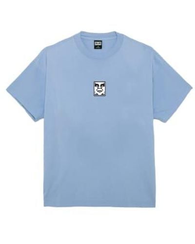 Obey Camiseta peso pesado ícono - Azul