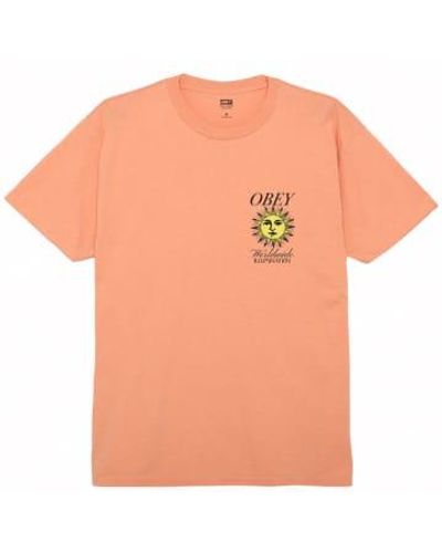 Obey Illumination T Shirt Citrus - Arancione