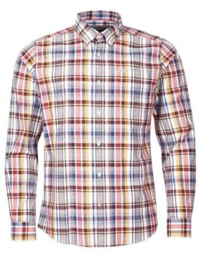 Barbour Elmwood Tailored Shirt Multi Check - Rosso