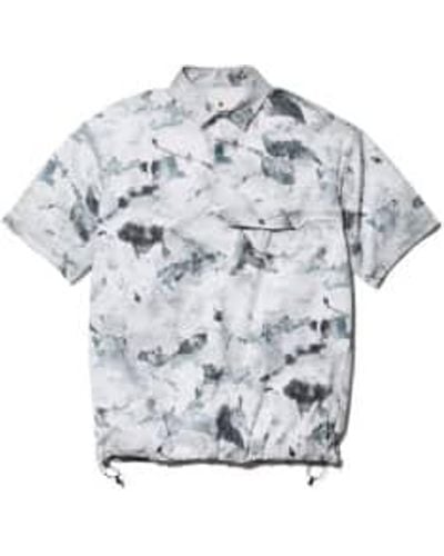 Snow Peak Printed Quick Dry Polo Shirt M - Gray