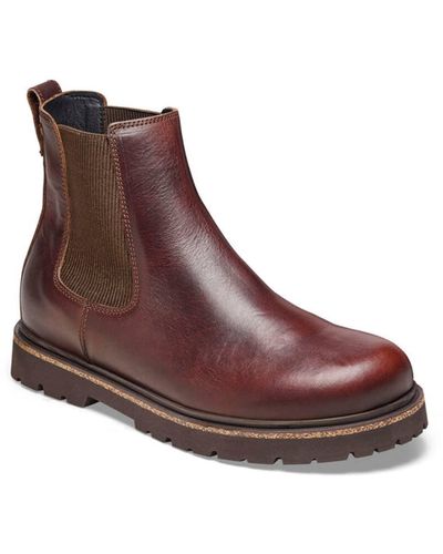 Birkenstock Highwood Slip On Boots- Chocolate - Brown