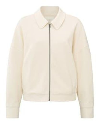 Yaya Oversized Jersey Jacket Ivory Xs - White