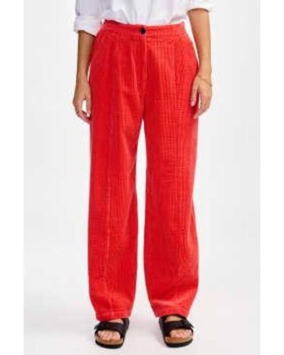 Bellerose Dark Corail Trousers Coral / Xs - Red