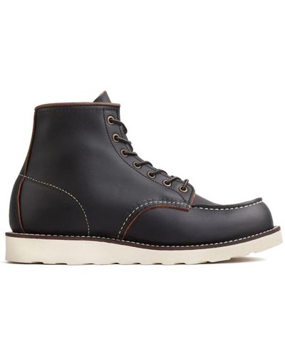 Red Wing Black Prairie 6 Moc Toe Leather Boots - Nero