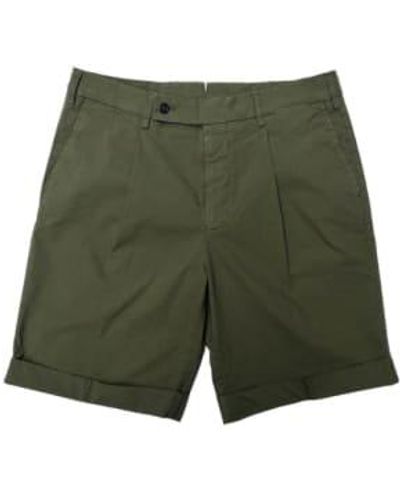 Fresh Cotton One-pleat Shorts - Green