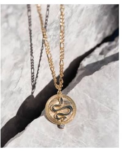 Zoe & Morgan Wisdom Necklace With White Zircon One Size - Metallic