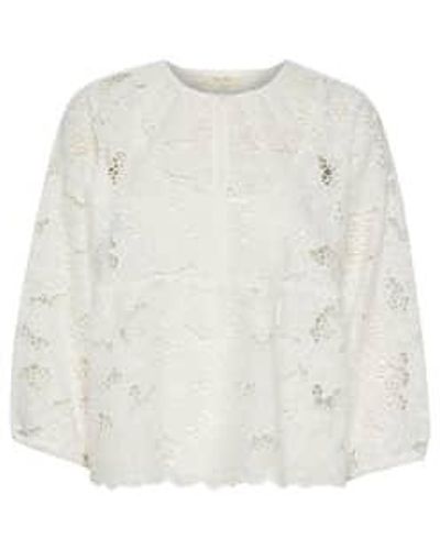 Part Two Anidas Embroidered Blouse Dk 36 Uk 10 - White