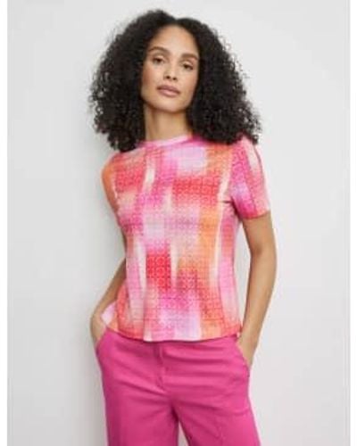 Gerry Weber T-shirt With Minimalist Pattern - Pink