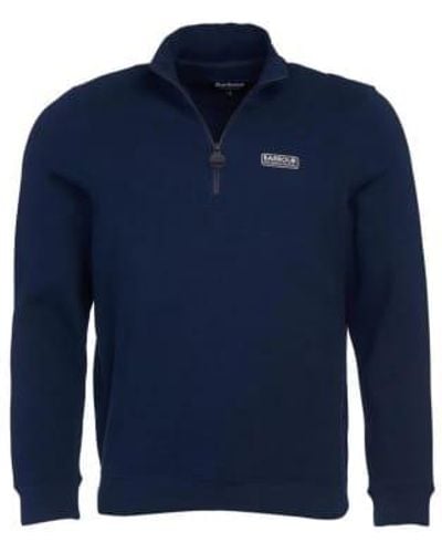 Barbour International Essential Half Zip Sweatshirt Navy L - Blue