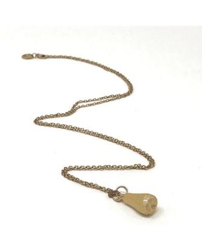 Mirabelle Pear Pendant Necklace - Metallic