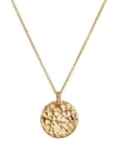 Posh Totty Designs 18Ct Plated Textured Disc Necklace - Metallizzato