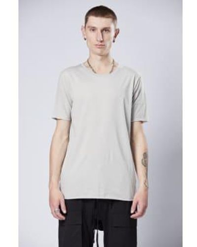 Thom Krom M Ts 784 T-shirt Silver Extra Large - Grey