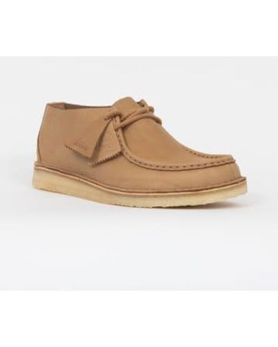 Clarks Desert Nomad Leather Shoes In - Neutro