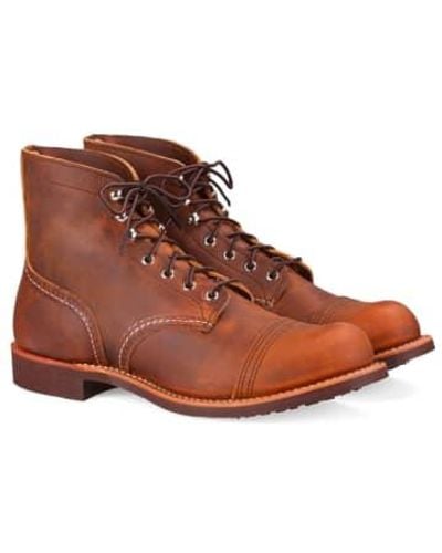 Red Wing Wing Shoes 8085 Iron Ranger Boot Copper Rough And Tough - Marrone