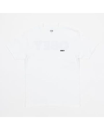 Obey Bold 2 camiseta clásica en blanco