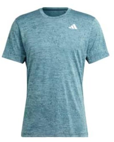 adidas T-Shirt Freelift Uomo Arctic Night/Light Aqua - Blau