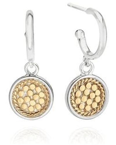 Anna Beck Classic Drop Disc Earrings - Metallizzato