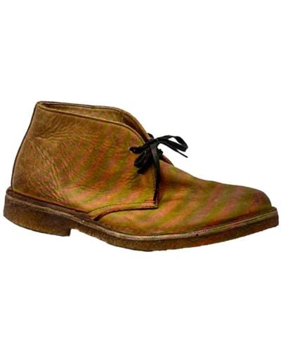Astorflex Greenflex Desert Boot Plain Leather Used Dark Chestnut - Marrone
