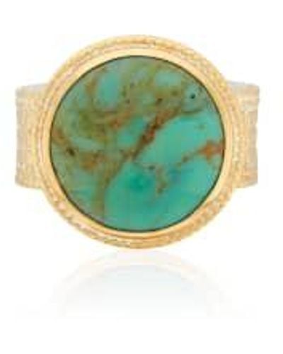 Anna Beck Turquoise Cocktail Ring Plated / 7 - Green