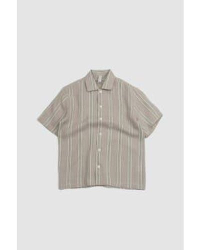 Another Aspect Une autre chemise 2.0 stripe - Gris