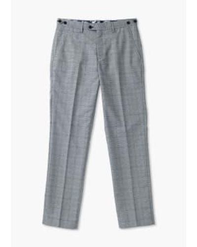 Skopes Pantalon costume sur mesure en chèque gris