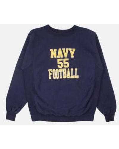 Buzz Rickson's Buzz Ricksons 55 Football Sweatshirt Navy - Blu