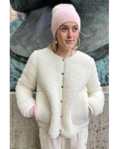 Yoko Wool Sheep By The Sea Kally Natural Jacket Xl - Grey