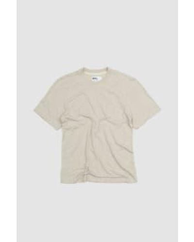 Margaret Howell T-shirt simple jersey lin coton bio naturel - Blanc
