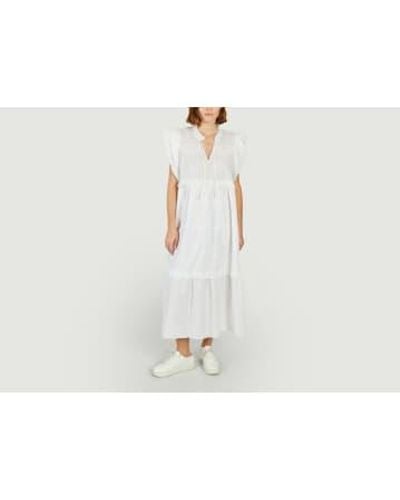 Skall Studio Clover Organic Cotton Maxi Dress - Bianco