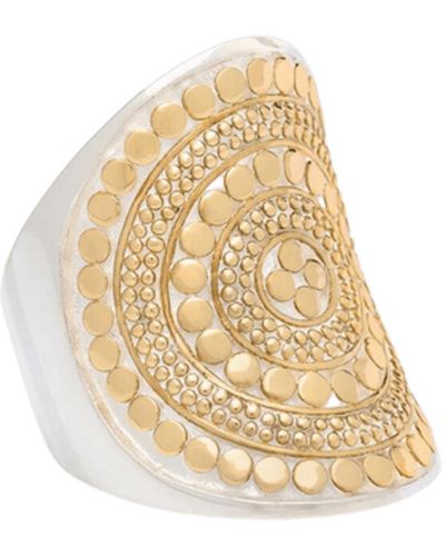 Anna Beck Classic Saddle Ring Gold And Silver - Metallizzato