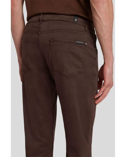7 For All Mankind Slimmy Tapered Luxe Performance Plus Color en Chestnut JSMXV600CH - Marrón